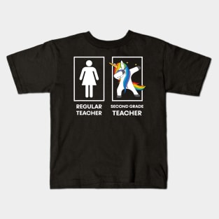 Second Grade Teacher Gift Funny Unicorn Dabbing Dab Dance Kids T-Shirt